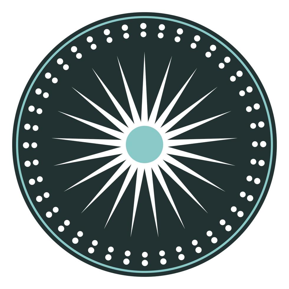 Round Circle Logo Graphic Symbol. Round Abstract Minimalist Shape Pattern for T Shirt Print, Wallpaper Decoration, Logo. vector