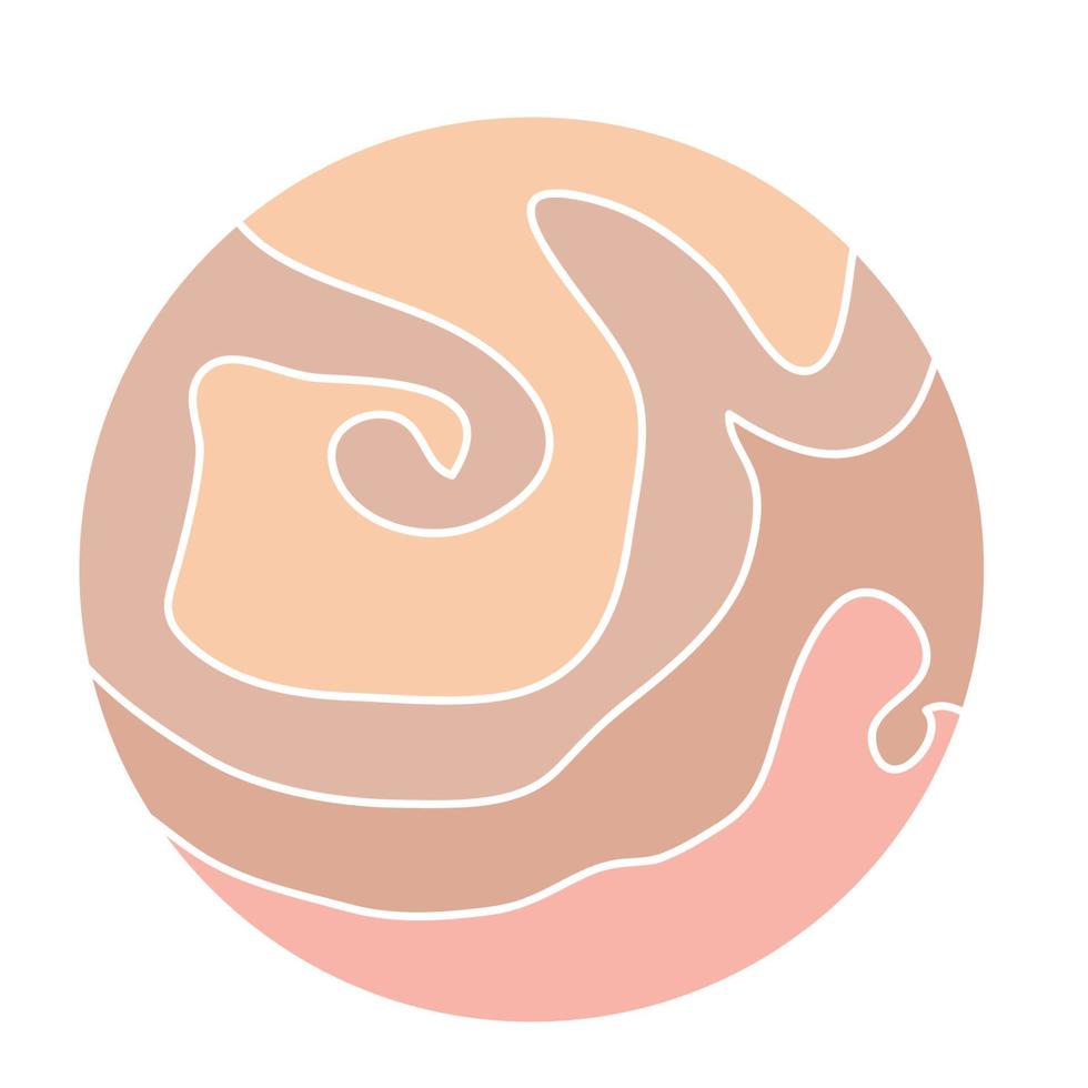 Round Circle Logo Label print Symbol Minimalist Vintage Silhouette Baby Nursery Wall Art Print Element vector