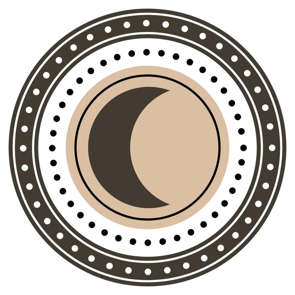 Round Circle Logo Graphic Symbol. Round Abstract Minimalist Shape Pattern for T Shirt Print, Wallpaper Decoration, Logo. vector