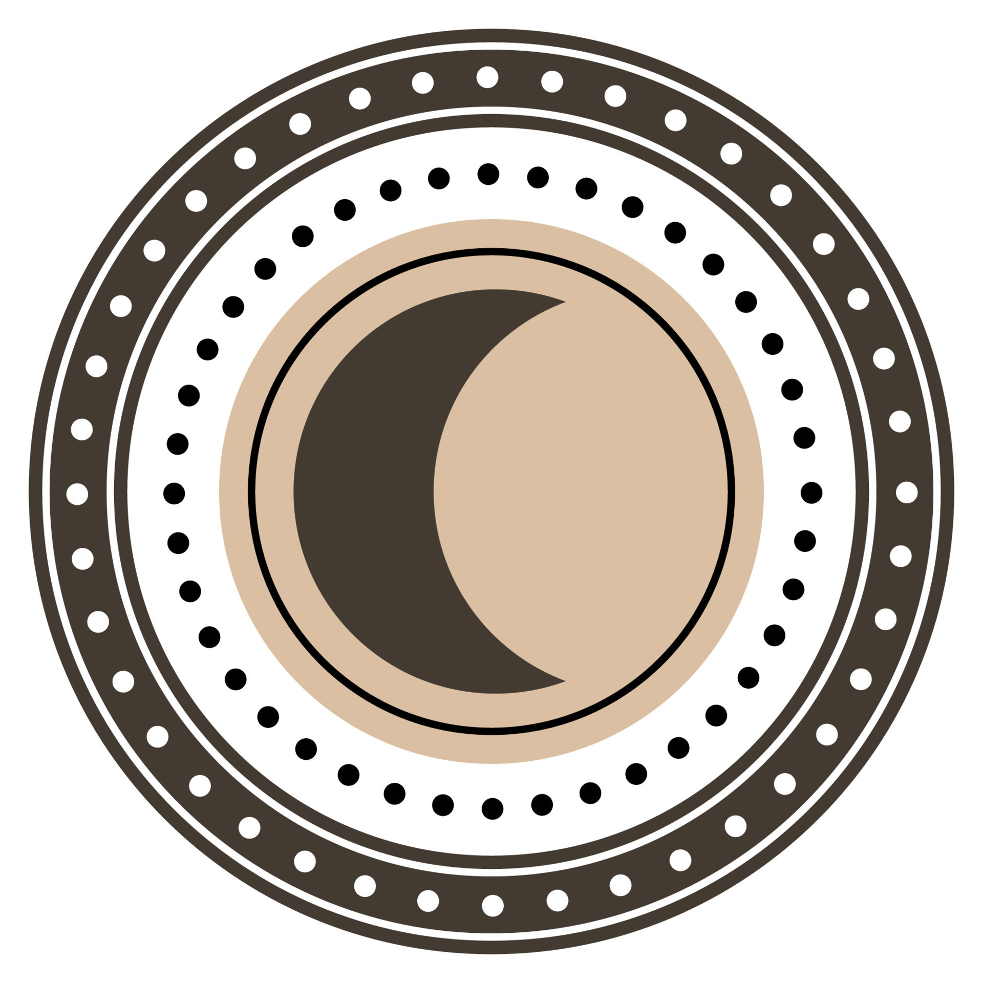 símbolo gráfico del logotipo de círculo redondo. patrón de forma