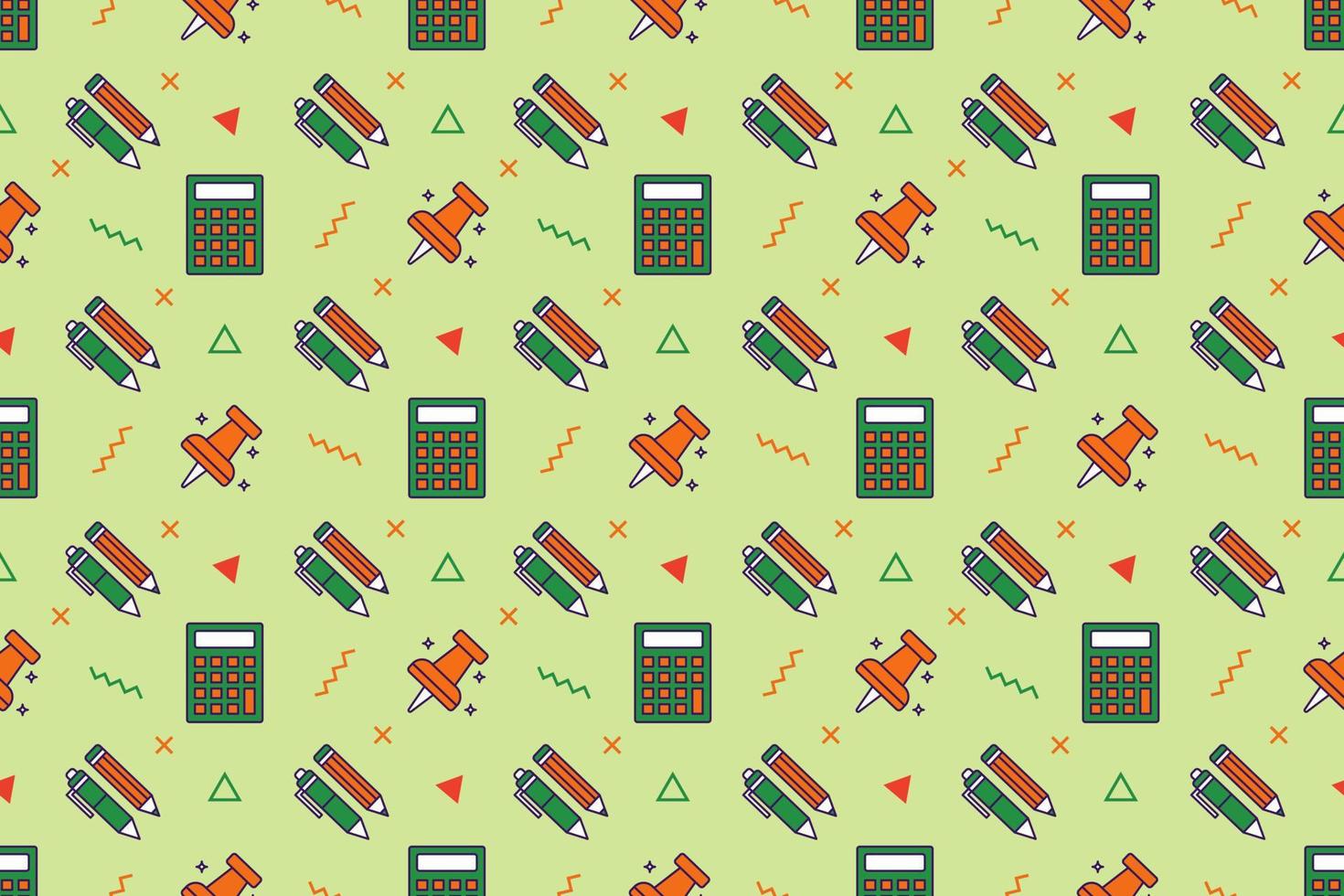 Office work fun cartoon seamless pattern design vector