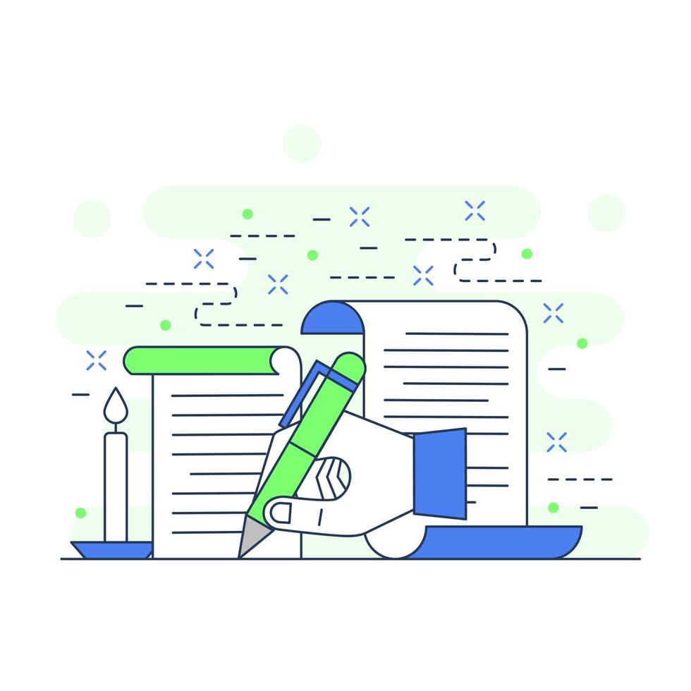 Poetry concept website illustration design 1 vector