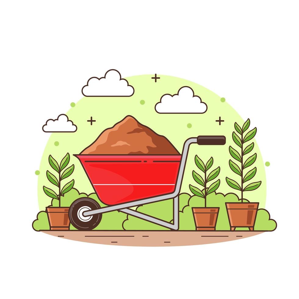 Gardening illustration vector design