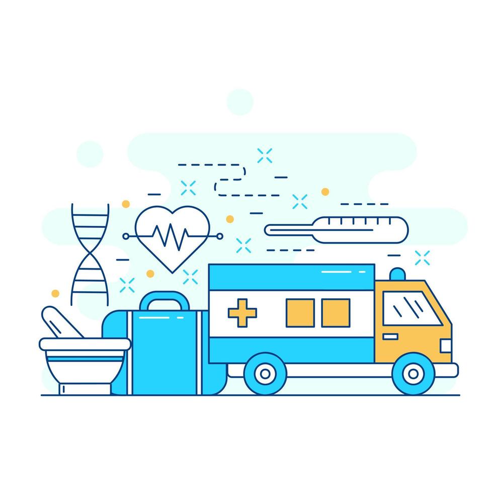 Medicine hospital concept website illustration design 1 vector