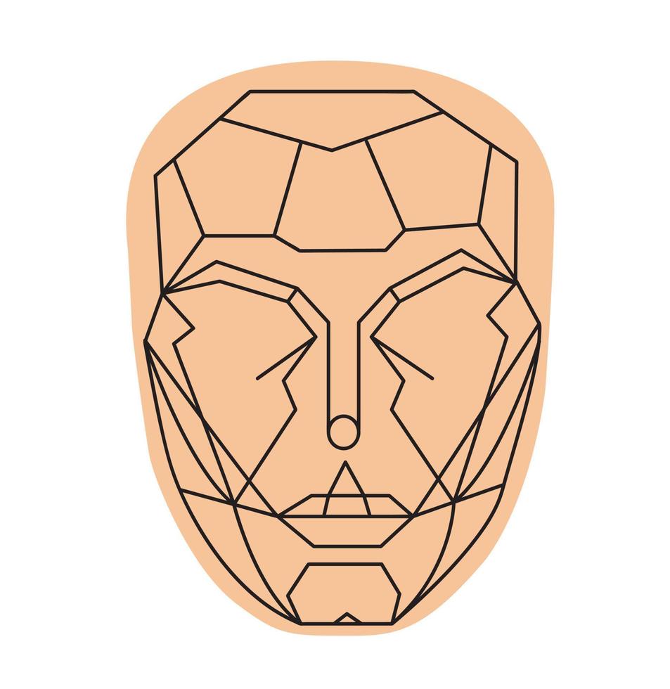 face shape , perfect face anatomy vector