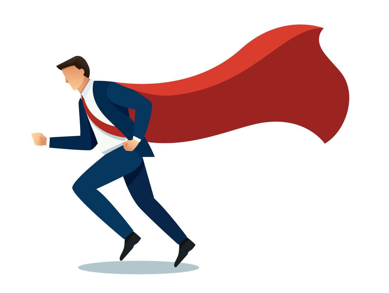 businessman with red cape vector illustration