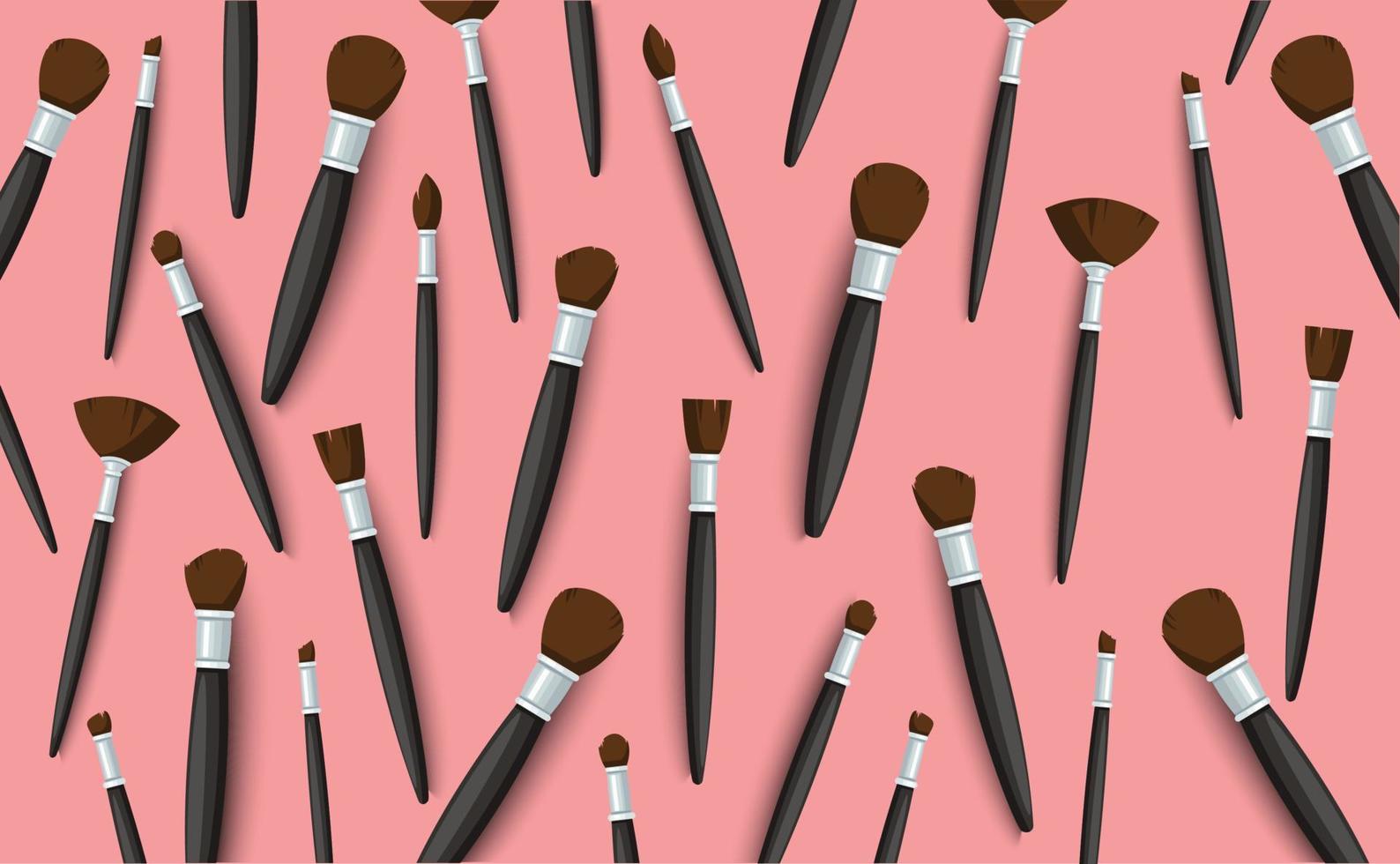 Make Up Brushes background. Vector illustration