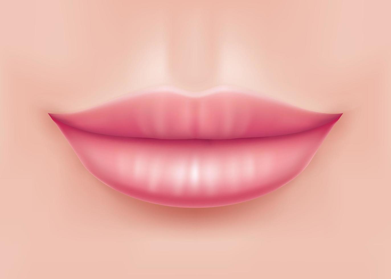 Lip enhancement filler in cosmetology. Hyaluronic acid gel. Botox injection lips. Plump sexy full lips. Perfect clean skin beautiful spa tender lips. Medical and beauty concept. Realistic 3D vector. vector