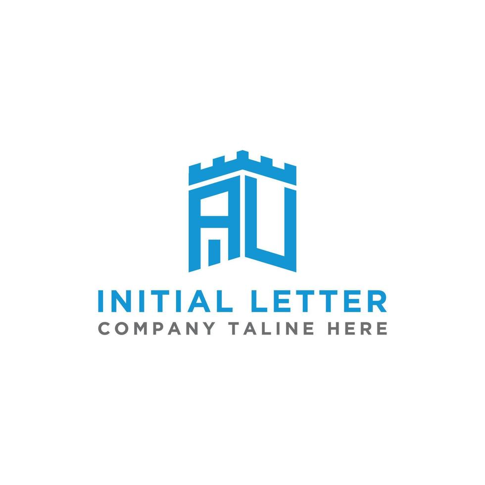 logo design inspiration for companies from the initial letters of the AU logo icon. -Vector vector