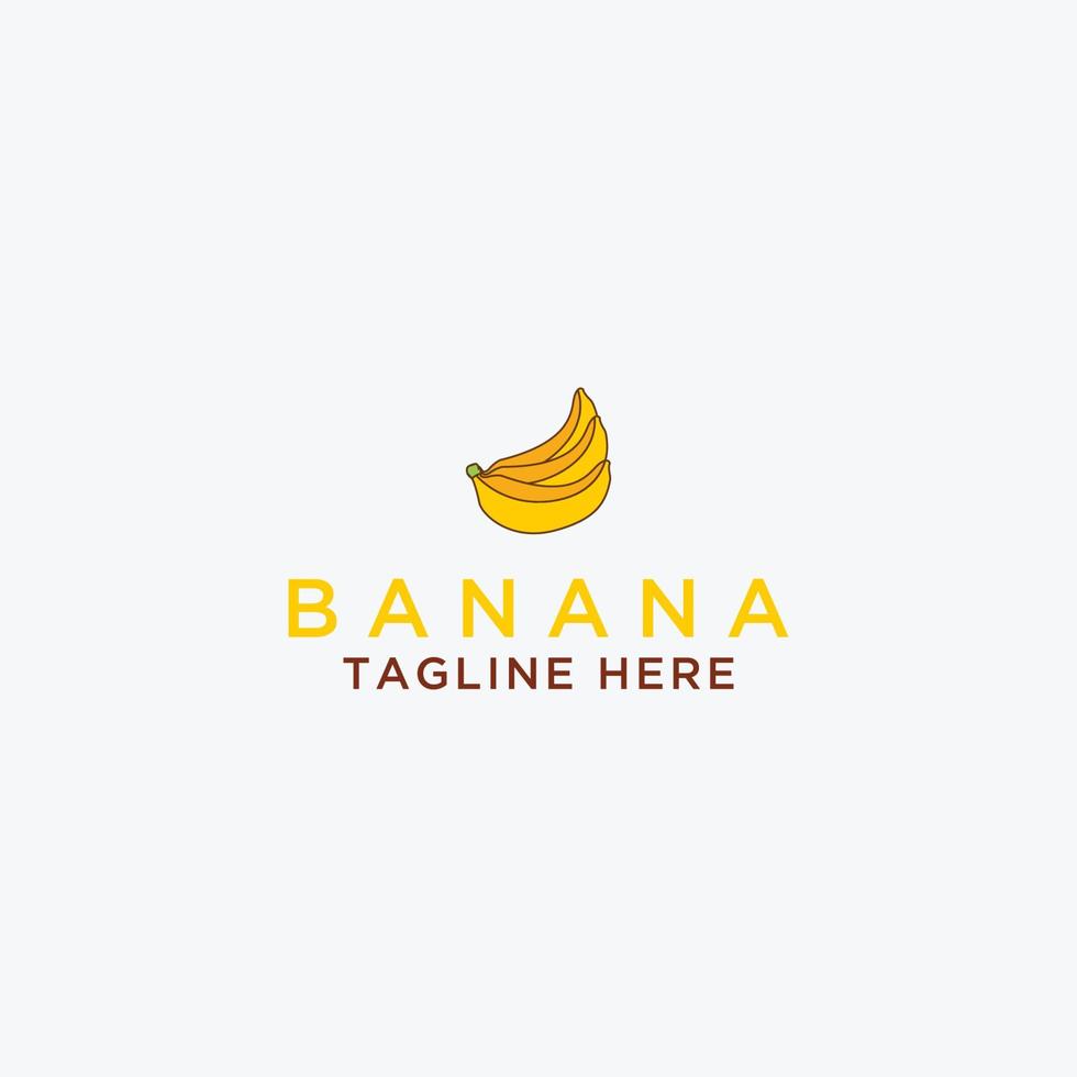 Template logo banana Health food design Vector
