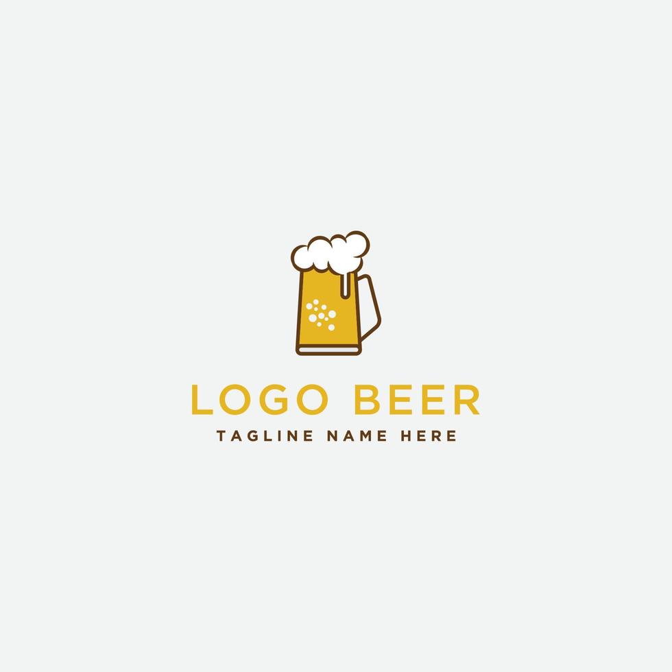 diseño de cerveza plantilla de logotipo - vectores