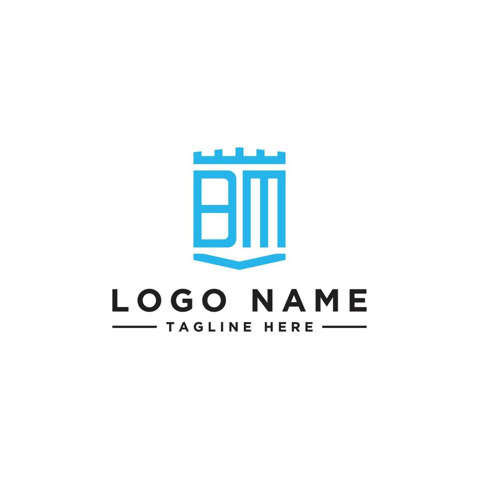 logo design inspiration for companies from the initial letters of the BM logo icon. -Vector vector