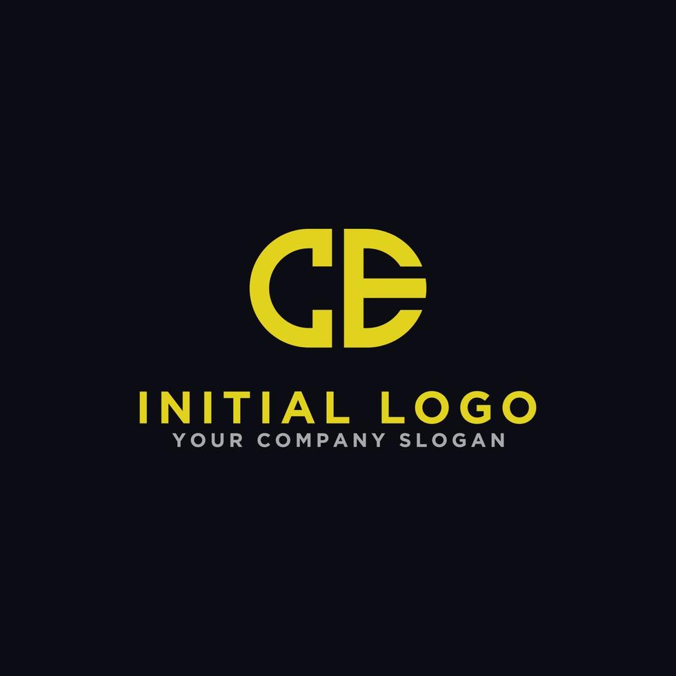 diseños de logotipos inspiradores para empresas a partir de las letras iniciales del icono del logotipo ce. -vectores vector