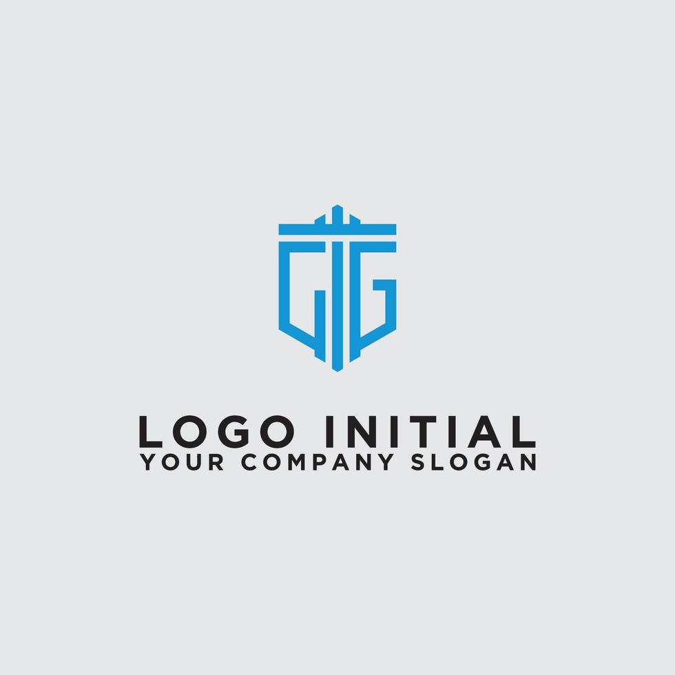 inspiración en el diseño del logotipo para empresas a partir de las letras iniciales del icono del logotipo cg. -vector vector