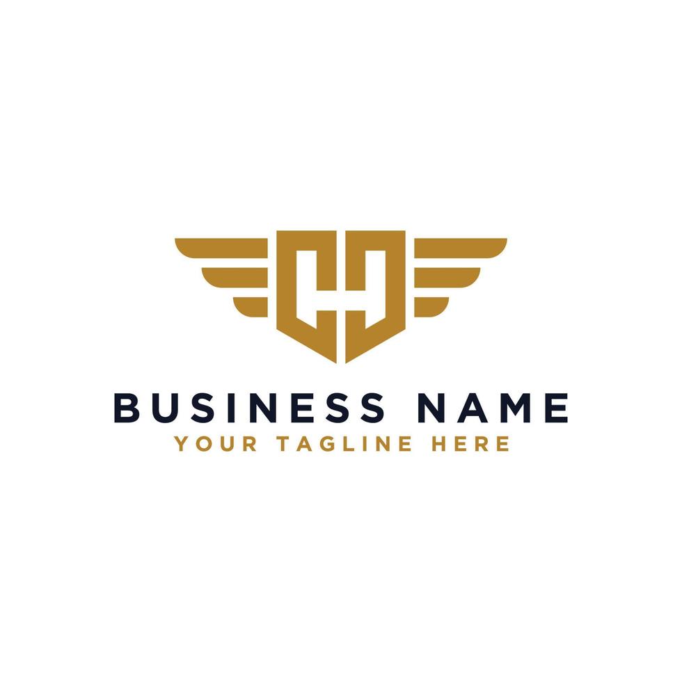 CC letter logo design, wing design vector elements. Linear style business logo design. - Vector