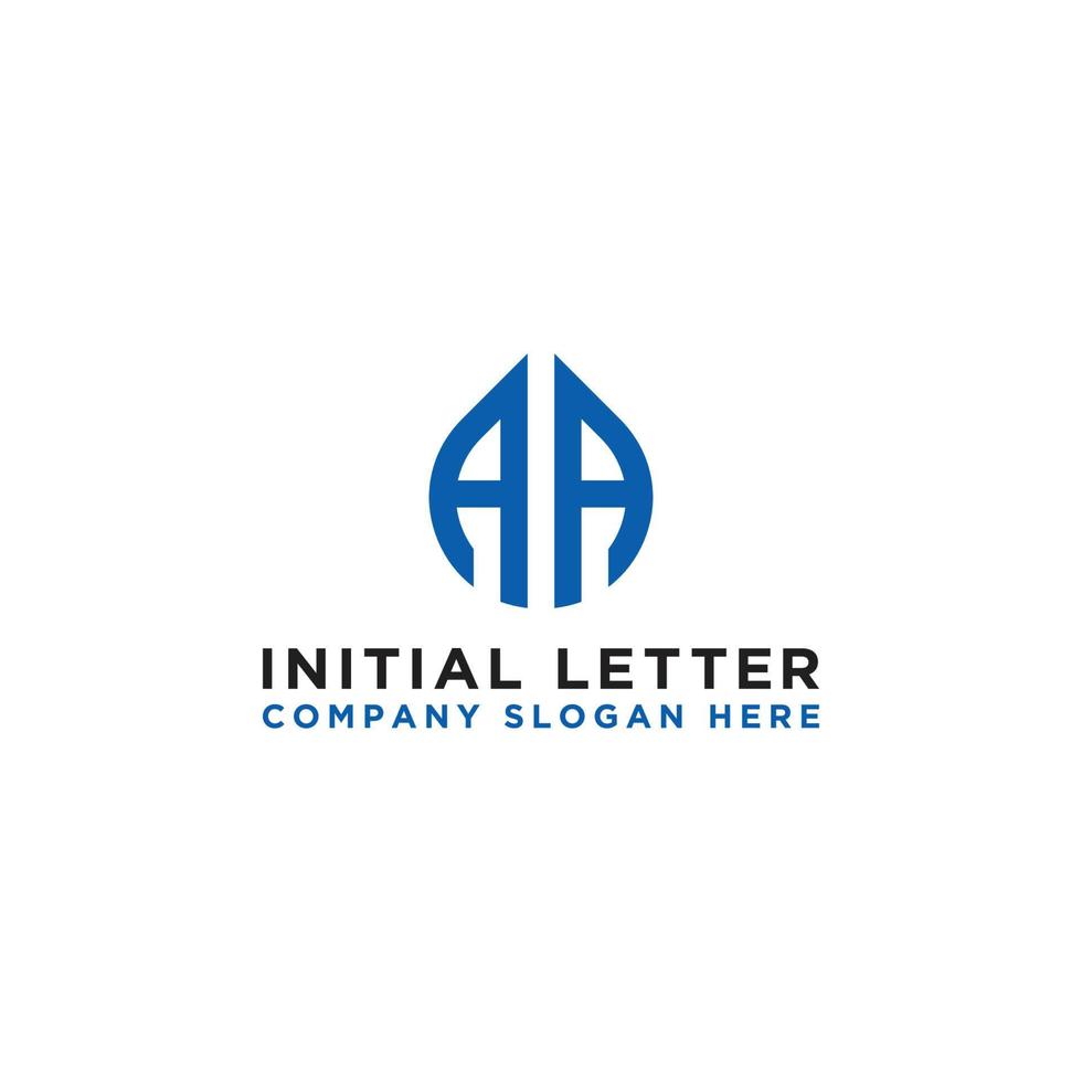 AA letter Initial icon logo design Monogram inspiration. - vector