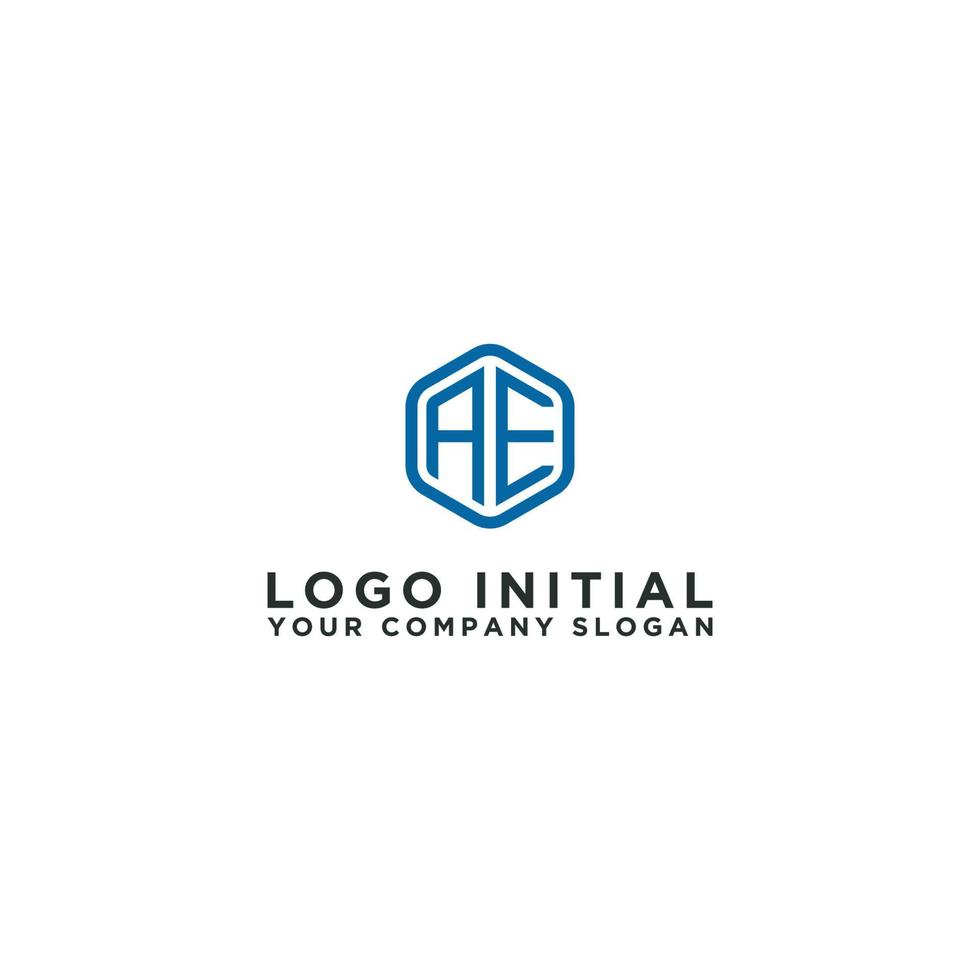 logo design inspiration for companies from the initial letters of the AE logo icon. -Vector vector