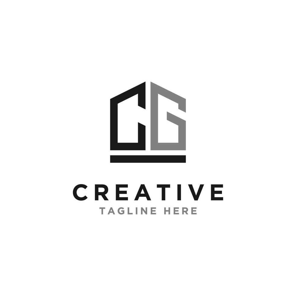 logo design inspiration for companies from the initial letters of the CG logo icon. -Vector vector