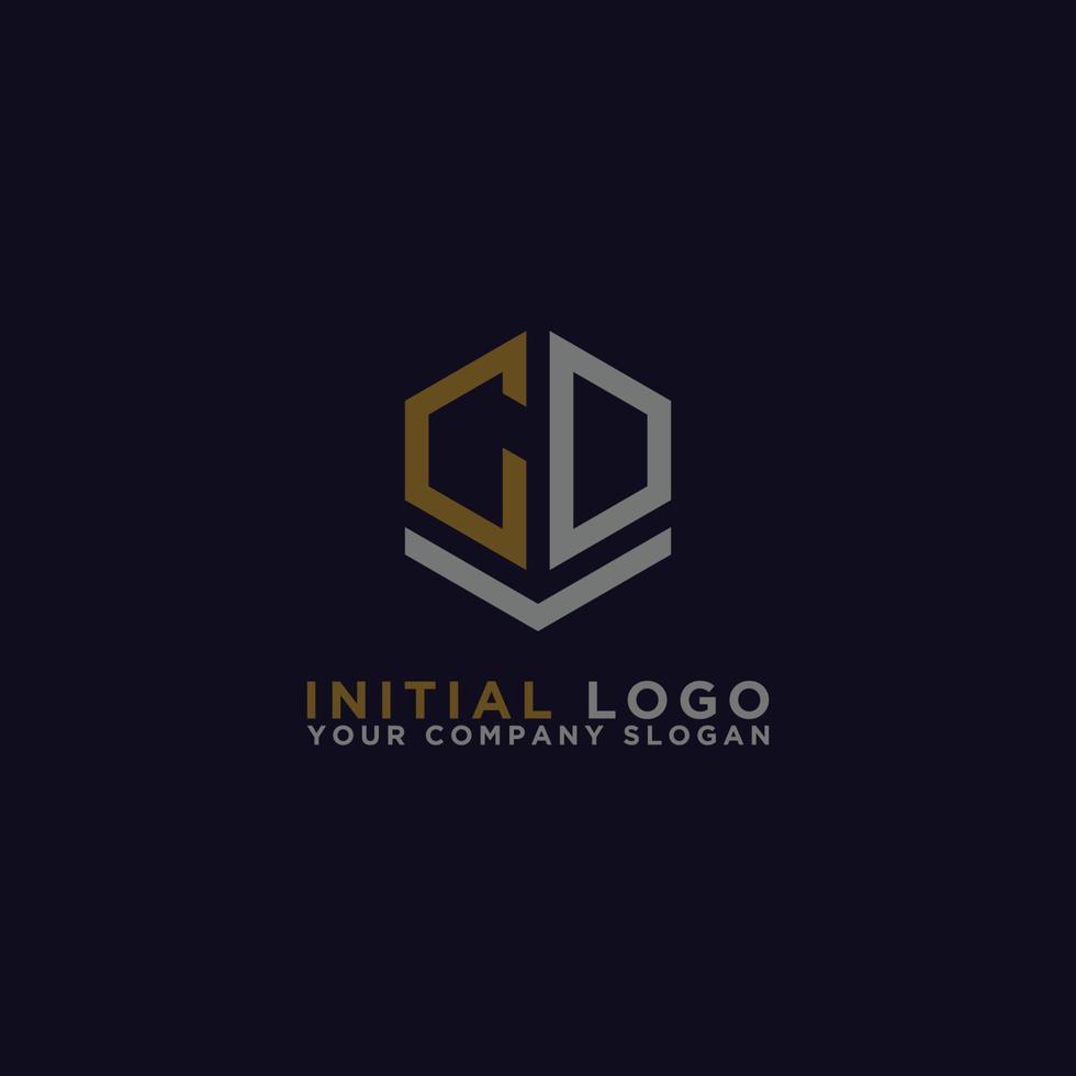 icono inicial de letras cd, monograma.- diseño de logotipo de inspiración vectorial - vector