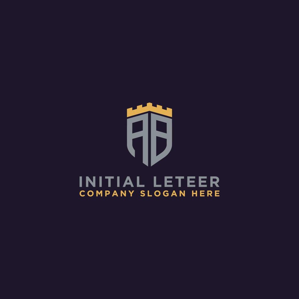 inspiración de diseño de logotipos para empresas a partir de las letras iniciales del icono del logotipo ab. -vector vector