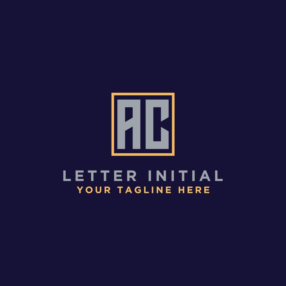 plantilla de diseño de logotipo, letra ac. - vectores