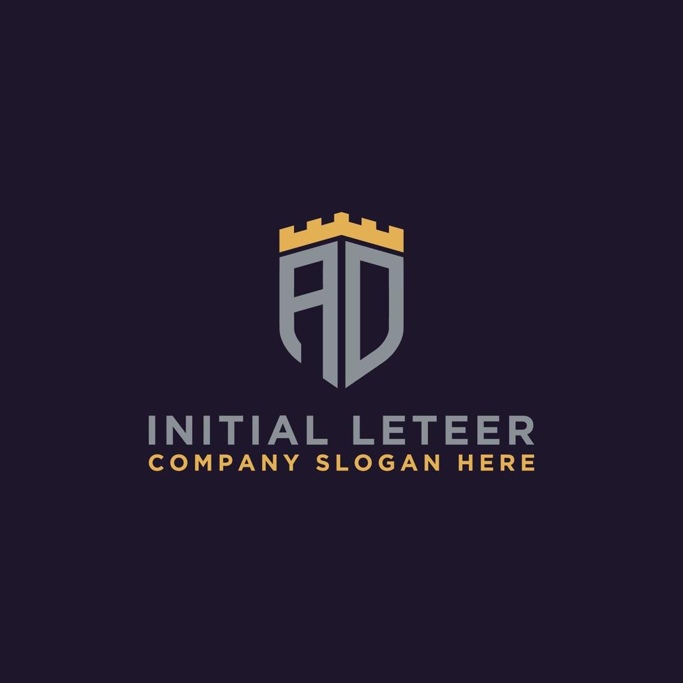 AD letters Initial icons  Monogram.- Vector inspiration logo design - Vector