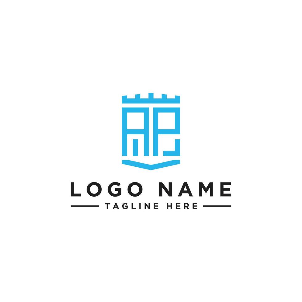 logo design inspiration for companies from the initial letters of the AP logo icon. -Vector vector