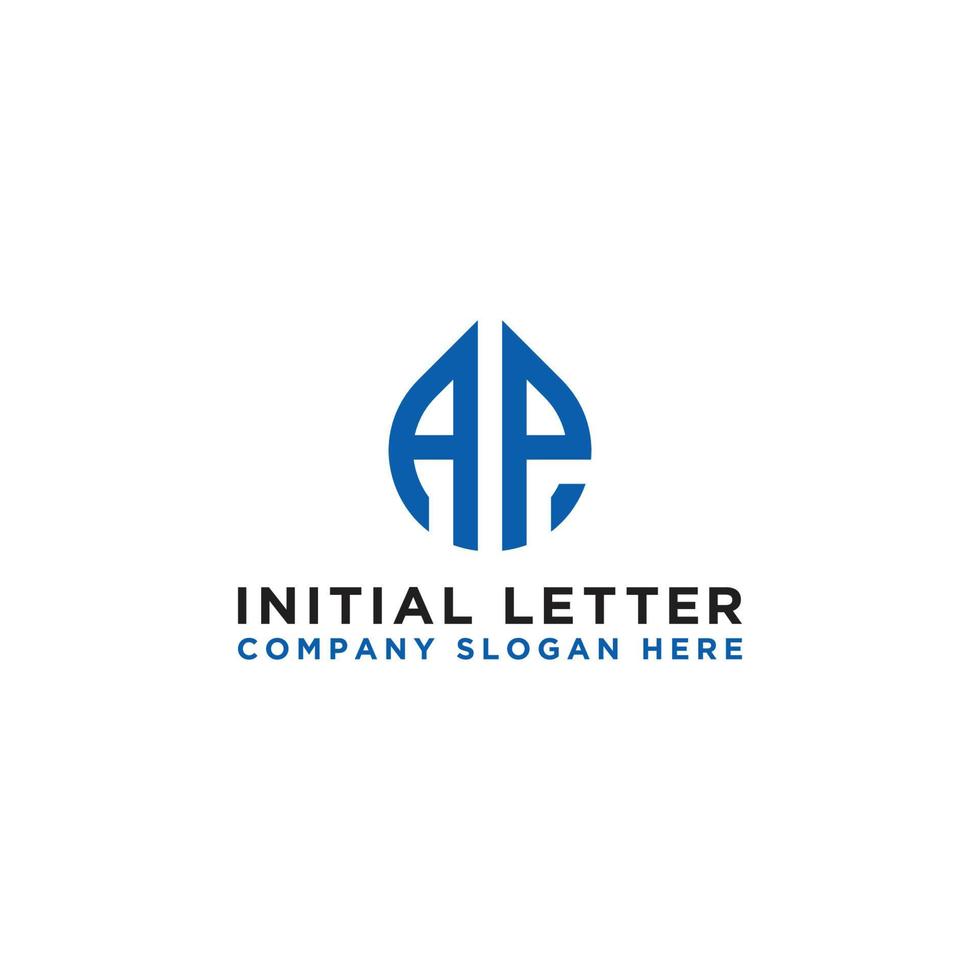 logo design inspiration for companies from the initial letters of the AP logo icon. -Vector vector