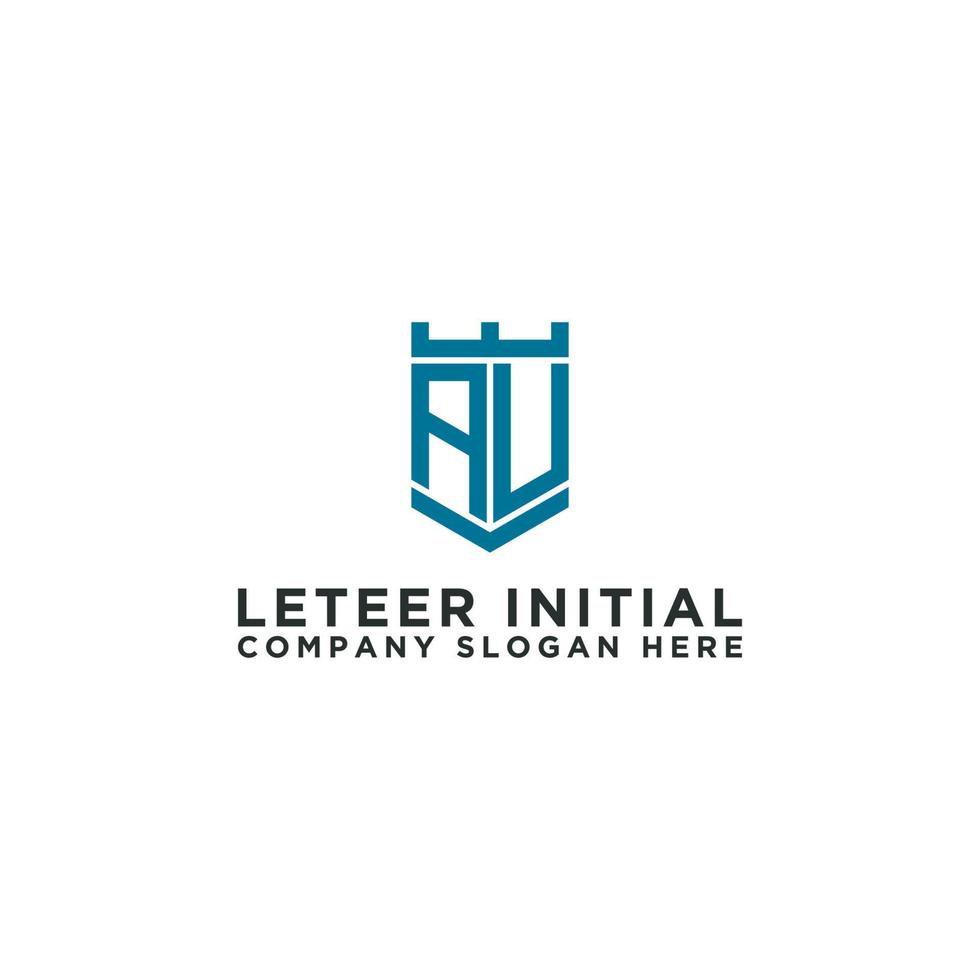 logo design inspiration for companies from the initial letters of the AU logo icon. -Vector vector