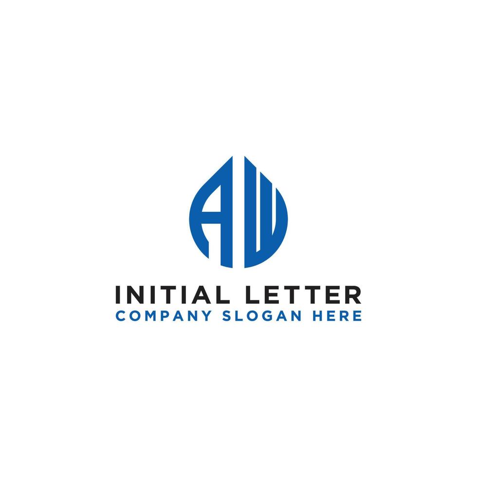 logo design inspiration for companies from the initial letter AW logo icon. -Vector vector