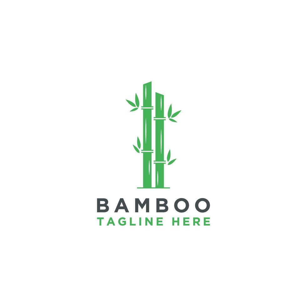 Vector logos, labels, or symbols, green bamboo plants. The concepts for spa and beauty salons, Asian massage, cosmetic packages, furniture materials. - Vector
