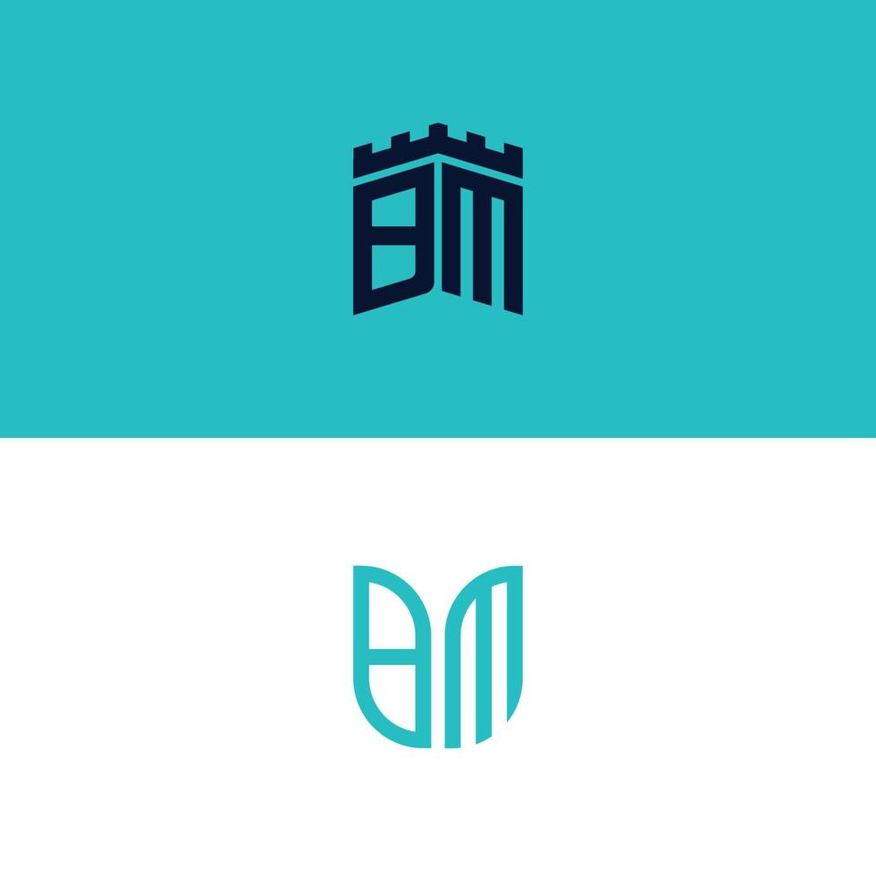 Inspiring logo design Set, for companies from the initial letters of the BM logo icon. -Vectors vector