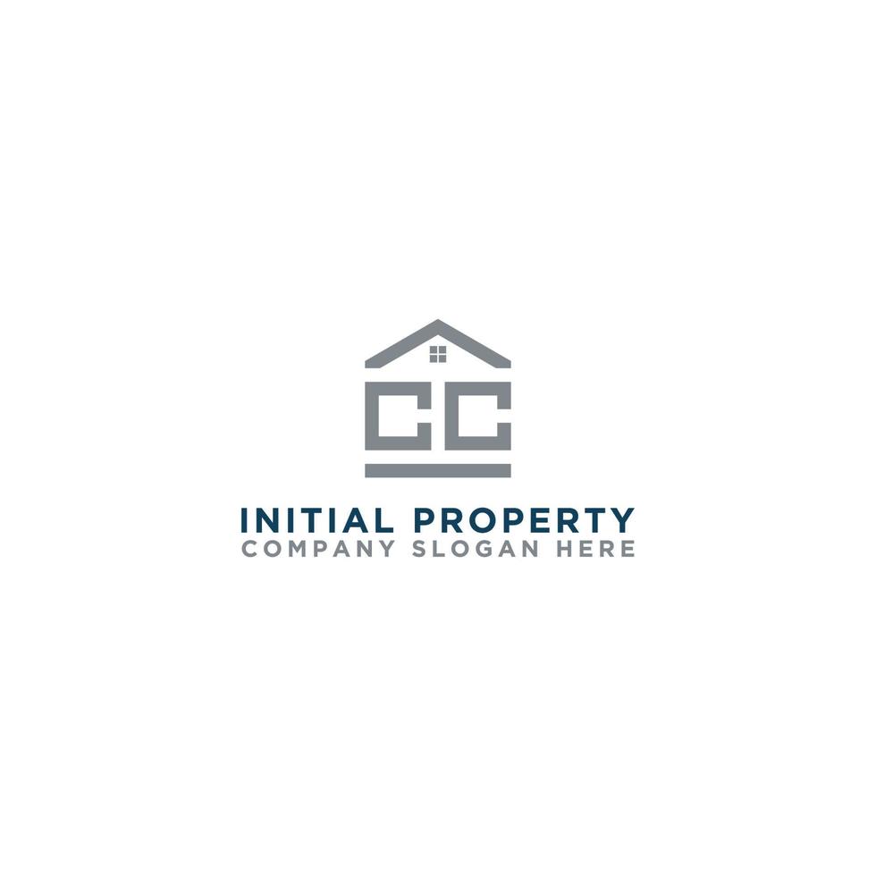 Logo template vector Design, property, real estate with the initials CC - Vector