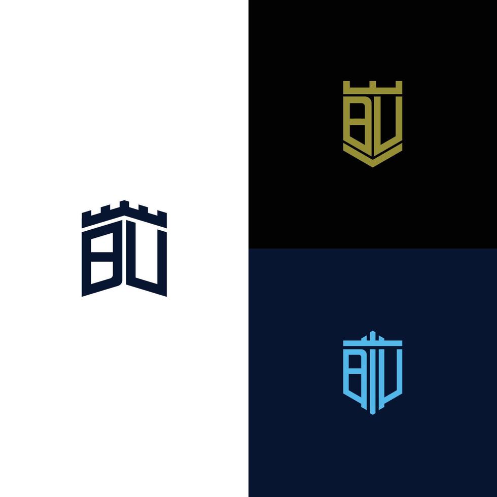 Inspiring logo design Set, for companies from the initial letters BU logo icon. -Vectors vector