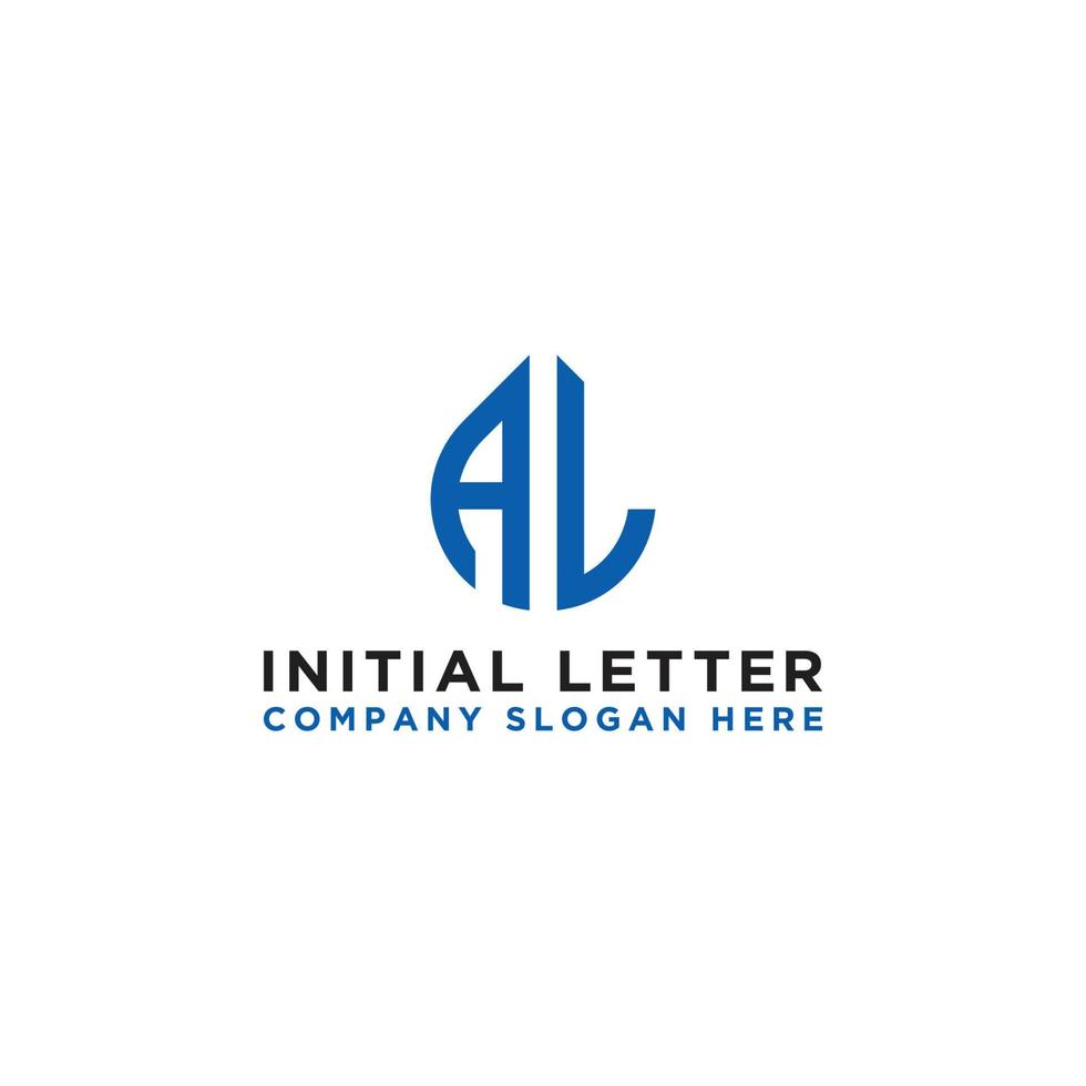 inspiración en el diseño del logotipo para empresas a partir de las letras iniciales del icono del logotipo al. -vector vector