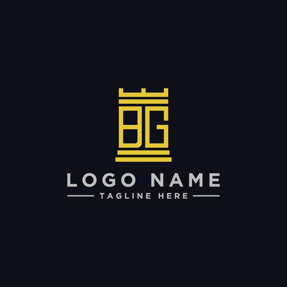 logo design inspiration for companies from the initial letters of the BG logo icon. -Vector vector