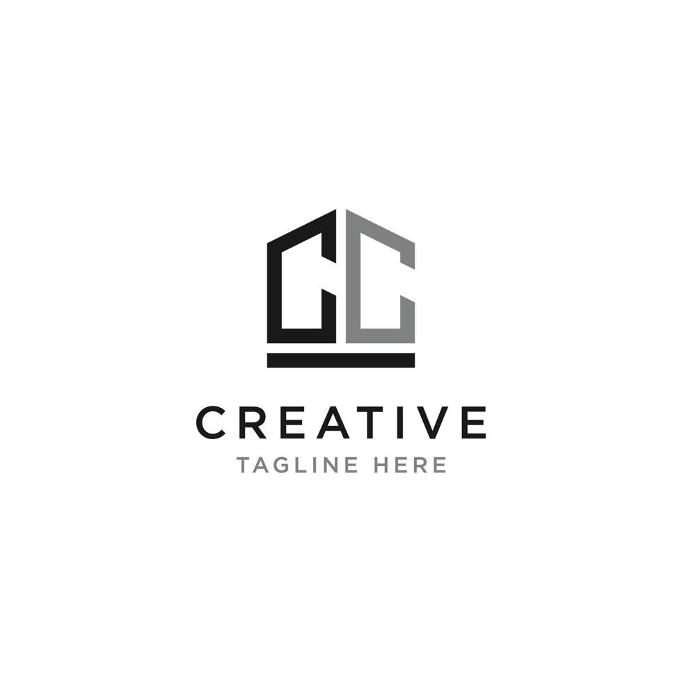 logo design inspiration for companies from the initial letters of the CC logo icon. -Vector vector