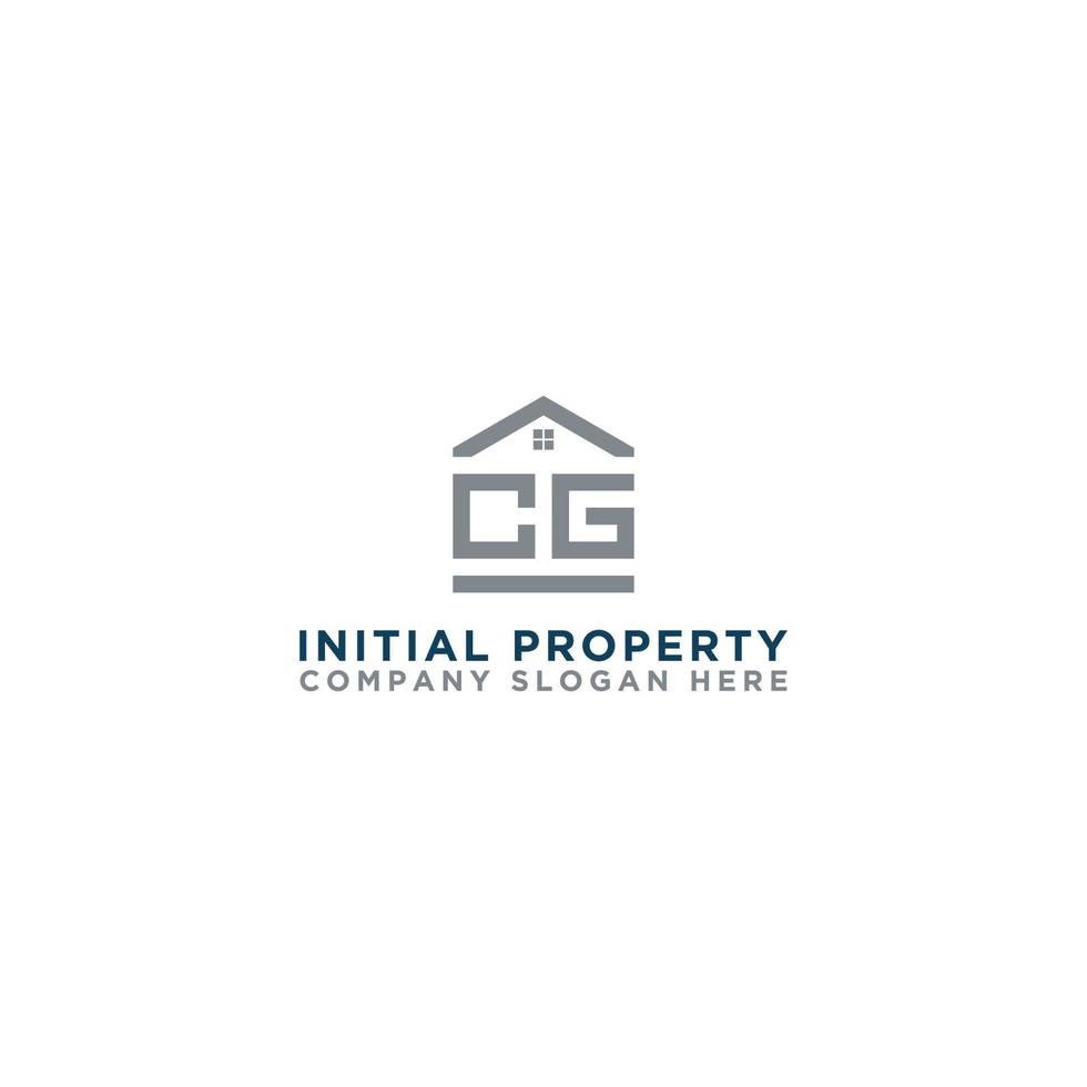 Logo template vector Design, property, real estate with the initials CG - Vector
