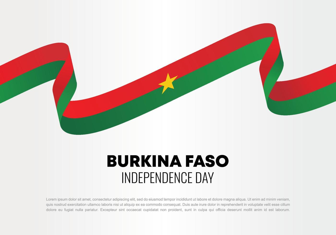 Burkina Faso independence day national celebration on August 5. vector