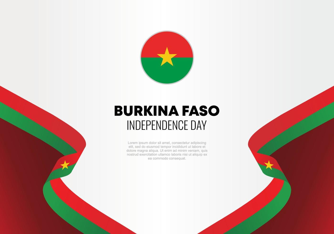Burkina Faso independence day national celebration on August 5. vector