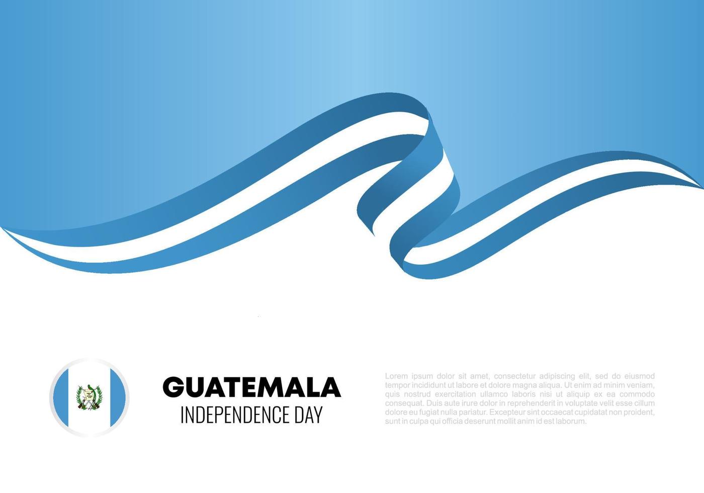 Guatemala independence day for national celebration on september 15 vector