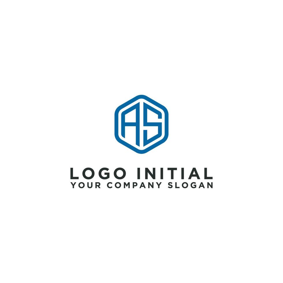 AS letter Initial icon Monogram.- Vector inspiring logo design - Vector