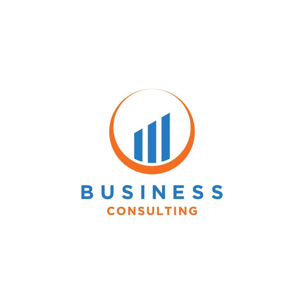 Business consulting logo template. vector growth chart design. Consult the type of logo - Vector