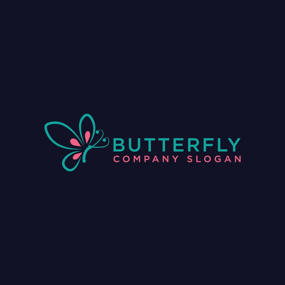 Logo Design Butterfly vector abstract design template,