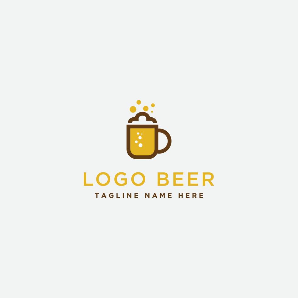 diseño de cerveza plantilla de logotipo - vectores