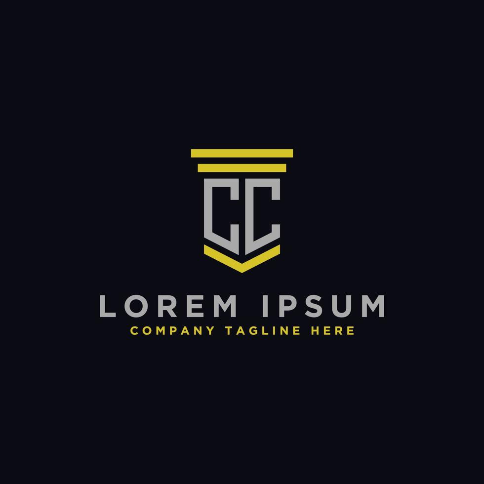 logo design inspiration for companies from the initial letters of the CC logo icon. -Vector vector
