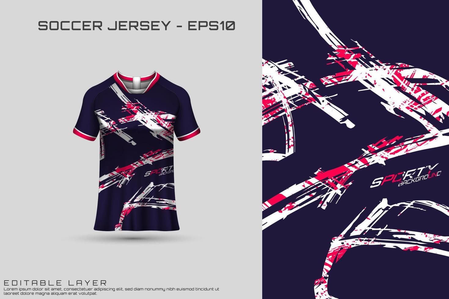 diseño de camiseta deportiva. diseño deportivo para fútbol, carreras, camisetas de juego. vector. vector