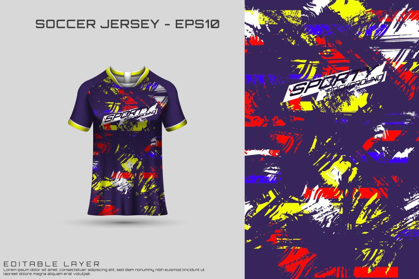 diseño de camiseta deportiva. diseño deportivo para fútbol, carreras, camisetas de juego. vector. vector