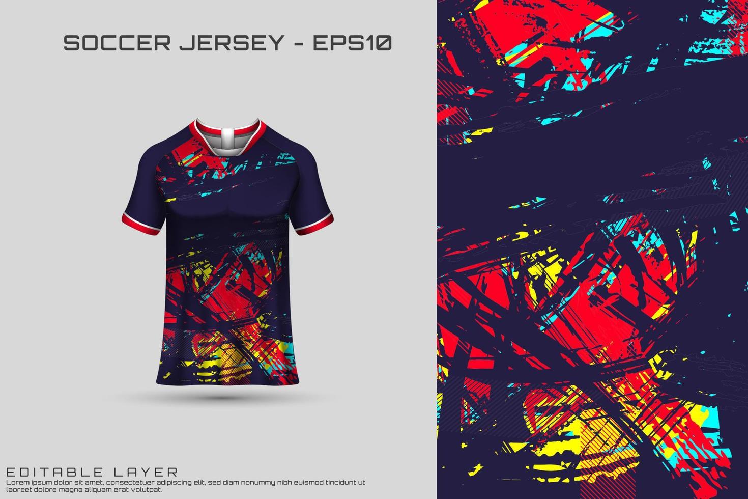 diseño de camiseta deportiva. diseño deportivo para fútbol, carreras, camisetas de juego. vector. vector