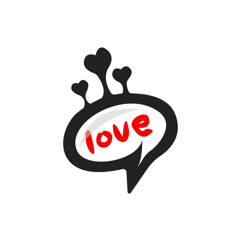 social network bubble, chat box with love icon, love icon, love message vector